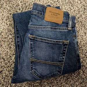 Vintage Abercrombie & Fitch blue mid rise super skinny stretch fit denim jean 26